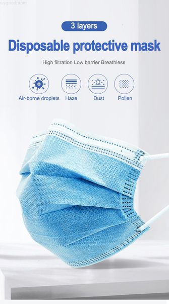 disposable face mask 3 layers dustproof facial protective cover masks anti-dust disposable salon earloop mouth mask party masks us ship
disposable face mask 3 layers dustproof facial protective cover masks anti-dust disposable salon earloop mouth mask party masks us ship