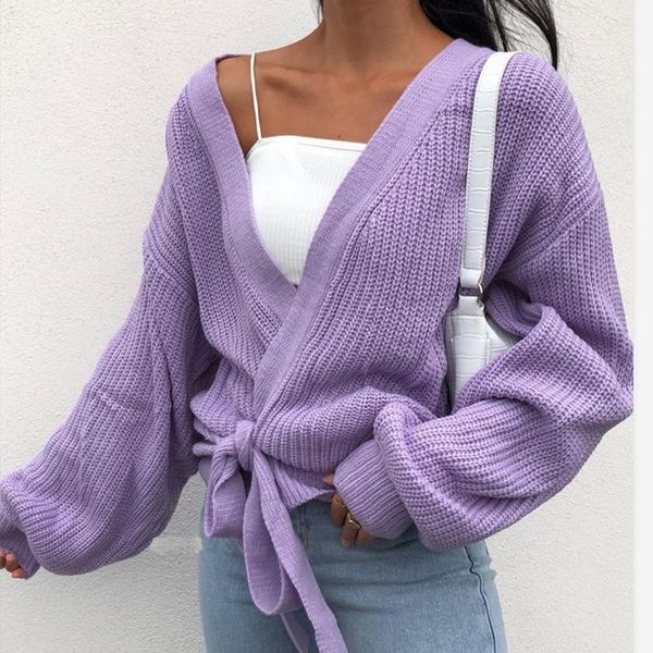 women's knits & tees autumn spring pleated solid sweaters women knitted v-neck warm all-match bandage long sleeve casual sweater, White
women's knits & tees autumn spring pleated solid sweaters women knitted v-neck warm all-match bandage long sleeve casual sweater, White