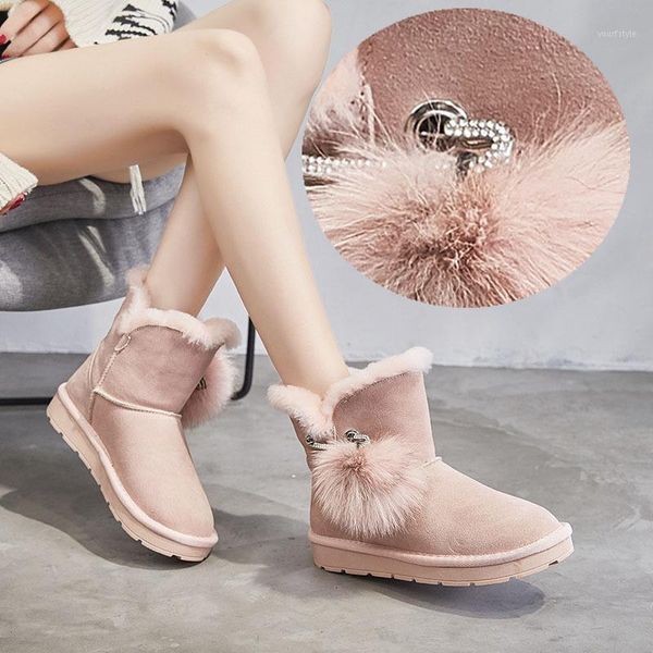 2020 ankle boot genuine leather +natural fur snow boots fur hair ball boots women's shoes flat cotton warm shoes1, Black
2020 ankle boot genuine leather +natural fur snow boots fur hair ball boots women's shoes flat cotton warm shoes1, Black