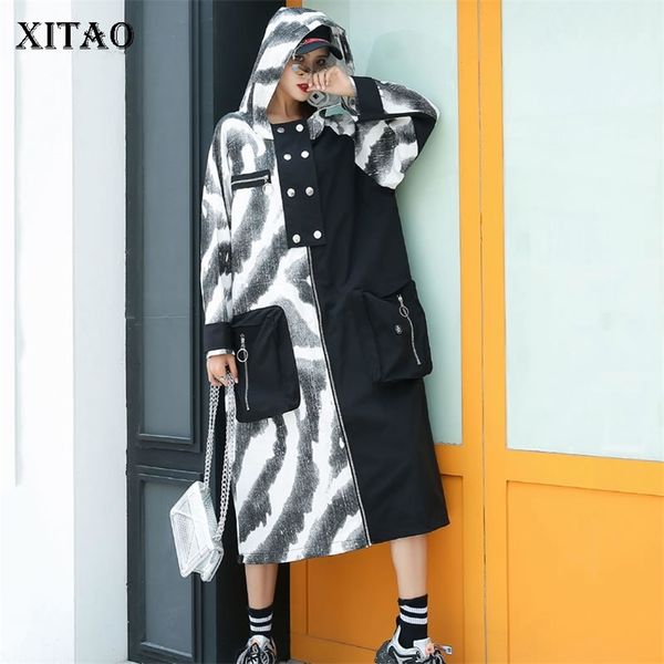 xitao streetwear plus size trench coat long sleeve denim patchwork coats women fashion personality windbreaker autumn zp2986 201031, Tan;black
xitao streetwear plus size trench coat long sleeve denim patchwork coats women fashion personality windbreaker autumn zp2986 201031, Tan;black
