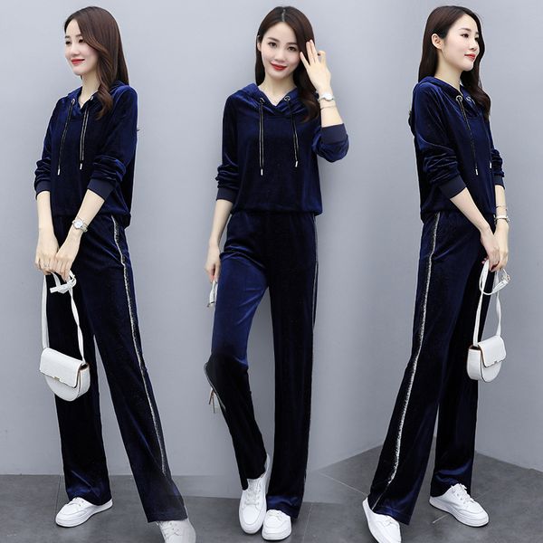 golden female velvet korean tracksuits women's training outfits femme pants zj0o, White
golden female velvet korean tracksuits women's training outfits femme pants zj0o, White
