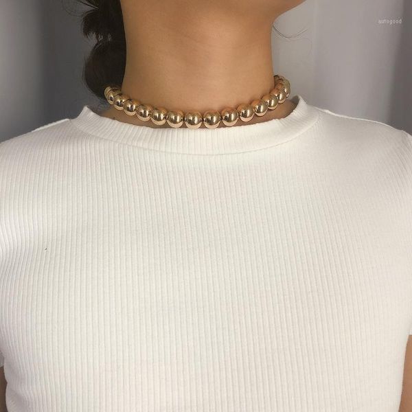 chokers charm beads chains choker statement necklace stainless steel jewelry hip hop necklaces for women 8mm1, Golden;silver
chokers charm beads chains choker statement necklace stainless steel jewelry hip hop necklaces for women 8mm1, Golden;silver