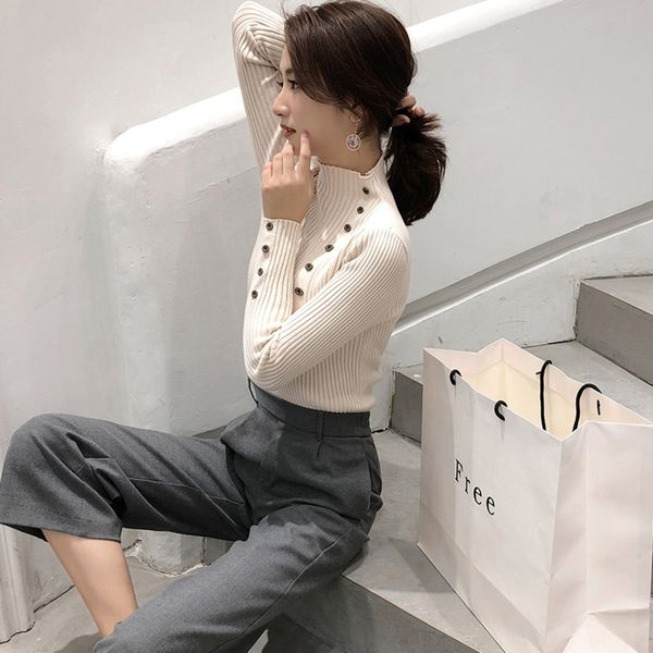 new fashion korean half high collar pullover knitwear slim knitwear slim fit long sleeve bottomed pullover sweater fashion for women vkfx0 v, White;black
new fashion korean half high collar pullover knitwear slim knitwear slim fit long sleeve bottomed pullover sweater fashion for women vkfx0 v, White;black