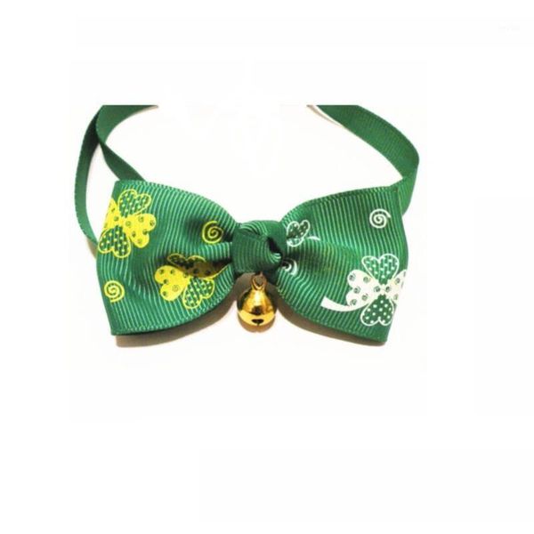 dog apparel (50pc/lot ) st. patrick's day pet ribbon green bow tie grooming bowknot ties with bell for dogs accessories y0711
dog apparel (50pc/lot ) st. patrick's day pet ribbon green bow tie grooming bowknot ties with bell for dogs accessories y0711