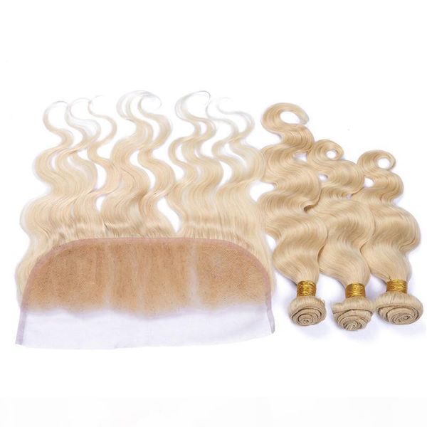 virgin brazilian blonde body wave human hair with lace frontal #613 bleach blonde virgin hair 3bundles with 13x4 full lace frontal, Black;brown
virgin brazilian blonde body wave human hair with lace frontal #613 bleach blonde virgin hair 3bundles with 13x4 full lace frontal, Black;brown