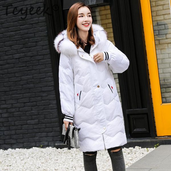 tcyeek women's winter down jackets thick warm white duck down coat female large real raccoon fur hooded long parka coats lw1108, Black
tcyeek women's winter down jackets thick warm white duck down coat female large real raccoon fur hooded long parka coats lw1108, Black
