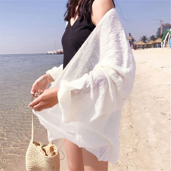 kkhj6 women's out long loose thin style hollow sleeve chic summer versatile sunscreen cardigan women's chic style t-shirt loose th, White;black
kkhj6 women's out long loose thin style hollow sleeve chic summer versatile sunscreen cardigan women's chic style t-shirt loose th, White;black
