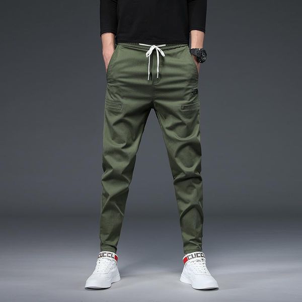 2021 autumn army green new trousers for men slim body small feet korean fashion casual pants straight leg popular logo match, Black
2021 autumn army green new trousers for men slim body small feet korean fashion casual pants straight leg popular logo match, Black