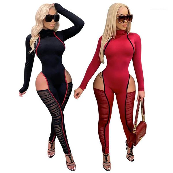 skinnny jumpsuits panelled high neck womens clothing new hollow out designer womens romper mesh slim, Black;white
skinnny jumpsuits panelled high neck womens clothing new hollow out designer womens romper mesh slim, Black;white
