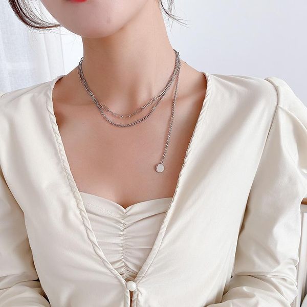 fashion titanium steel necklace female simple necklace clavicle chain hundred matching accessories sale, Silver
fashion titanium steel necklace female simple necklace clavicle chain hundred matching accessories sale, Silver