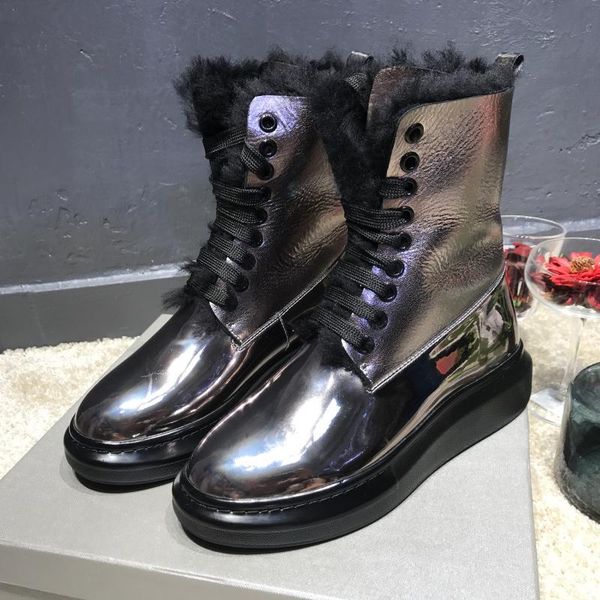 boots winter snow women shearling botas feminina platform ladies shoes mid-calf lace up mujer casual buty damskie, Black
boots winter snow women shearling botas feminina platform ladies shoes mid-calf lace up mujer casual buty damskie, Black