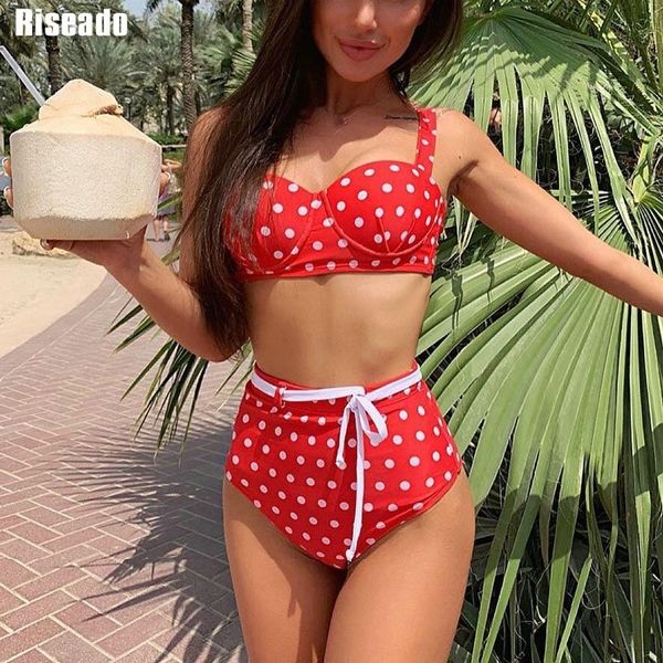 riseado high waist bikinis push up bikini set new belted swimsuit dot print swimwear brazilian biquini two-piece beachwear t200508, White;black
riseado high waist bikinis push up bikini set new belted swimsuit dot print swimwear brazilian biquini two-piece beachwear t200508, White;black
