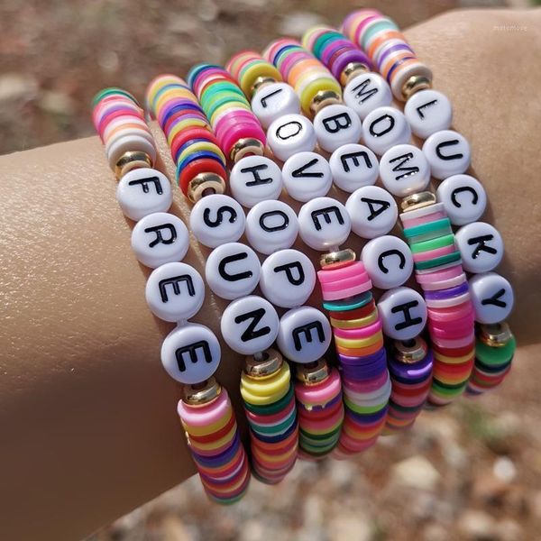 charm bracelets heishi discs beads bracelet women men handmade diy letters polymer clay femme summer jewelry1, Golden;silver
charm bracelets heishi discs beads bracelet women men handmade diy letters polymer clay femme summer jewelry1, Golden;silver
