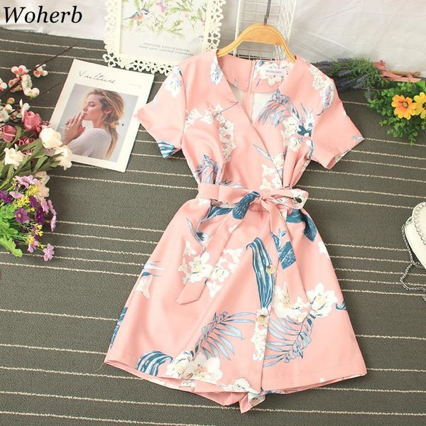 woherb jumpsuits women new arrival korean clothes vintage floral split lace up bodysuit slim fit wide leg short pants playsuit, Black;white
woherb jumpsuits women new arrival korean clothes vintage floral split lace up bodysuit slim fit wide leg short pants playsuit, Black;white