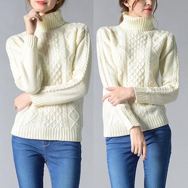 women's sweaters knitted women sweater turtleneck autumn winter warm retro high collar loose casual solid color basic pullover, White;black
women's sweaters knitted women sweater turtleneck autumn winter warm retro high collar loose casual solid color basic pullover, White;black