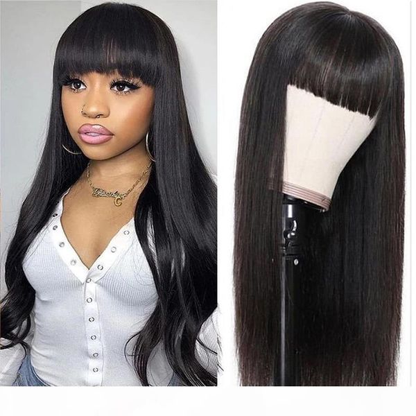 long hair wigs brazilian straight human hair wigs natural full machine made wig with bangs wigs for black women, Black;brown
long hair wigs brazilian straight human hair wigs natural full machine made wig with bangs wigs for black women, Black;brown