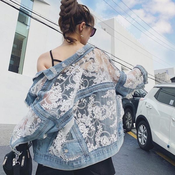 women's jackets all-matched lace patchwork loose denim streetwear lapel short jean jacket 2021 fashionable women coat female outwear, Black;brown
women's jackets all-matched lace patchwork loose denim streetwear lapel short jean jacket 2021 fashionable women coat female outwear, Black;brown