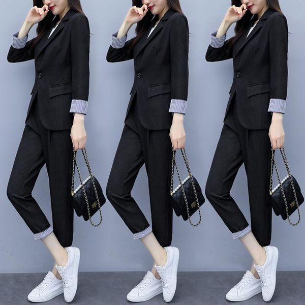 women's two piece pants loose autumn business suit women elegant black office trouser ladies formal conjuntos clothing eg50xf, White
women's two piece pants loose autumn business suit women elegant black office trouser ladies formal conjuntos clothing eg50xf, White