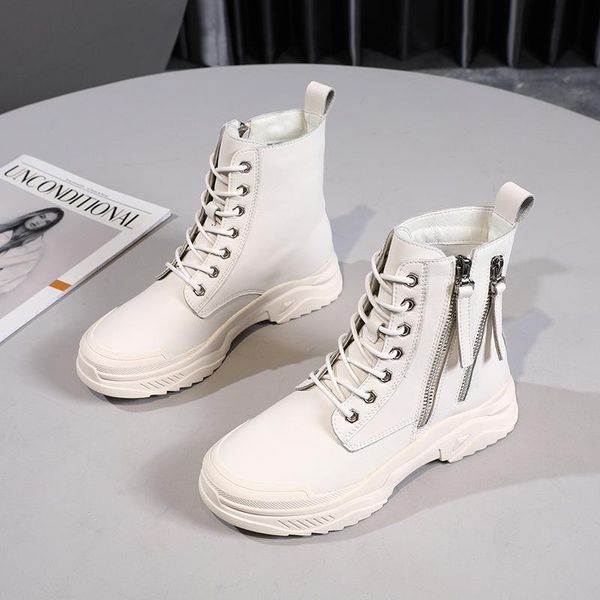 boots genuine leather platform women shoes ankle autumn woman lace up white black for
boots genuine leather platform women shoes ankle autumn woman lace up white black for
