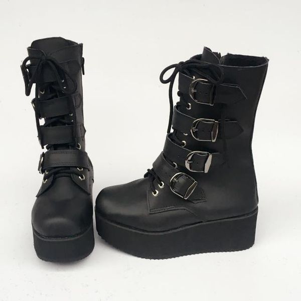 boots princess sweet punk shoes autumn harajuku muffin thick bottom are thin and high comfortable belt buckle an14011, Black
boots princess sweet punk shoes autumn harajuku muffin thick bottom are thin and high comfortable belt buckle an14011, Black