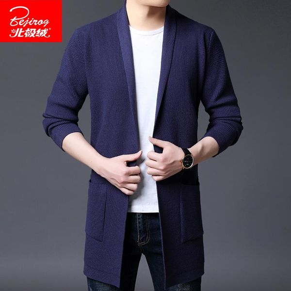 men's sweaters cardigan autumn mid-length rip-off knitwear outside wearing a solid color trend sweater jacket, White;black
men's sweaters cardigan autumn mid-length rip-off knitwear outside wearing a solid color trend sweater jacket, White;black
