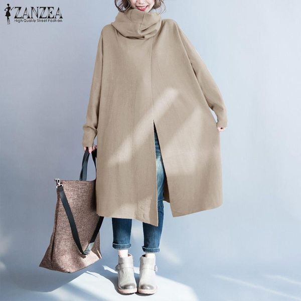 women's jackets zanzea coats turtleneck side pockets long casual sleeve pullovers solid overcoats pull femme autumn outwear, Black;brown
women's jackets zanzea coats turtleneck side pockets long casual sleeve pullovers solid overcoats pull femme autumn outwear, Black;brown