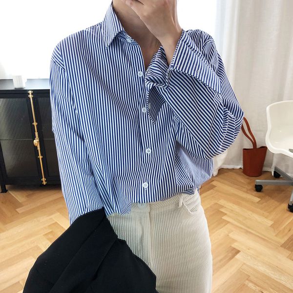 2021 sherhure new summer cotton chic blue white striped women and blouses shirt blusas roupa feminina sarq
2021 sherhure new summer cotton chic blue white striped women and blouses shirt blusas roupa feminina sarq