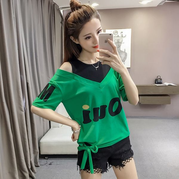 2020 лето пальто t- топ новый короткий рукав футболки женщин корейский women'sshoulder поддельные два кусок верхнего дна рубашки vpwyw, White
2020 лето пальто t- топ новый короткий рукав футболки женщин корейский women'sshoulder поддельные два кусок верхнего дна рубашки vpwyw, White
