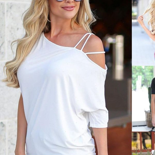 40 women fashion casual off shoulder strap half sleeve shirts blouse daily autumn solid elegant daily pullover loose top, White
40 women fashion casual off shoulder strap half sleeve shirts blouse daily autumn solid elegant daily pullover loose top, White