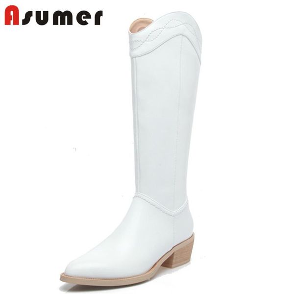 asumer 2020 genuine leather shoes women cowboy western boots pointed toe zip autumn winter casual knee high boots women, Black
asumer 2020 genuine leather shoes women cowboy western boots pointed toe zip autumn winter casual knee high boots women, Black
