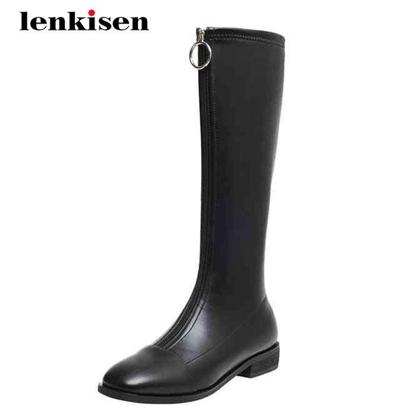 lenkisen riding boots microfiber leisure british designer square toe thick low heel zipper soft knee-high boots l96, Black
lenkisen riding boots microfiber leisure british designer square toe thick low heel zipper soft knee-high boots l96, Black