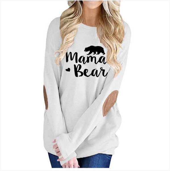 female elbow patch loose tee shirt women mama bear letter print round neck casual women color block long sleeve t, White
female elbow patch loose tee shirt women mama bear letter print round neck casual women color block long sleeve t, White