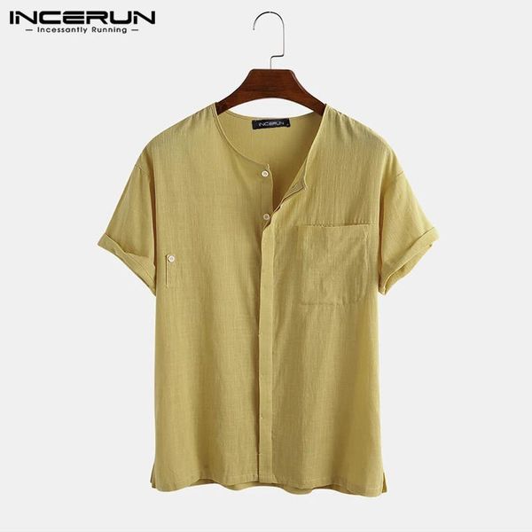 incerun casual solid color cotton buttons blouse harajuku streetwear blusas mens vintage camisa short sleeve round neck shirts1, White;black
incerun casual solid color cotton buttons blouse harajuku streetwear blusas mens vintage camisa short sleeve round neck shirts1, White;black
