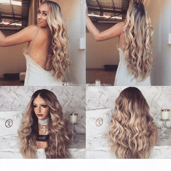#1bt#18 dark ash blonde color dark roots brazilian remy human hair full lace wig ombre ash blonde body wavy human hair wigs, Black;brown
#1bt#18 dark ash blonde color dark roots brazilian remy human hair full lace wig ombre ash blonde body wavy human hair wigs, Black;brown