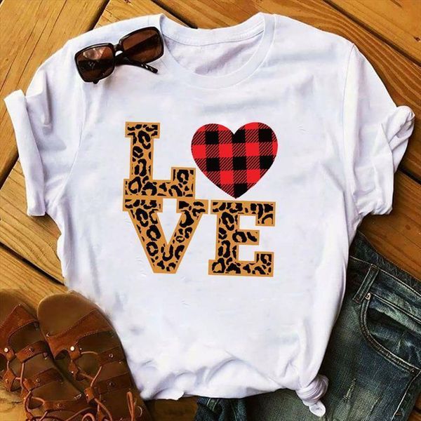 leopard heart print t shirt women short sleeve o neck loose tshirt women tee shirt female clothes camisetas mujer, White
leopard heart print t shirt women short sleeve o neck loose tshirt women tee shirt female clothes camisetas mujer, White