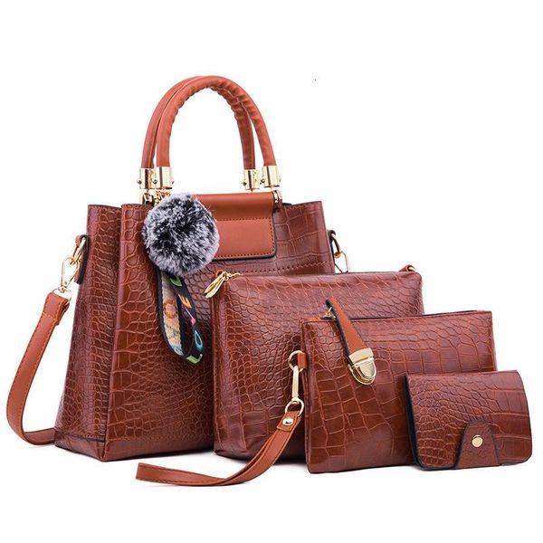 2020 alligator leather shoulder ladies purses and handbags 4 piece handbag set sets for women bags female brown bag neutral
2020 alligator leather shoulder ladies purses and handbags 4 piece handbag set sets for women bags female brown bag neutral