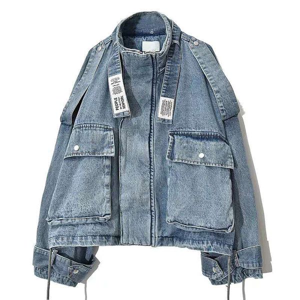 women short cropped blue jacket zipper long sleeves denim jackets stand collar c0076 210514, Black;brown
women short cropped blue jacket zipper long sleeves denim jackets stand collar c0076 210514, Black;brown