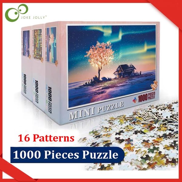 1000 Pieces Wooden Jigsaw Picture Puzzles Assembling Puzzles Toy Adults Children Gift Kids Games Montessori Educational Toys Zxh Y200421