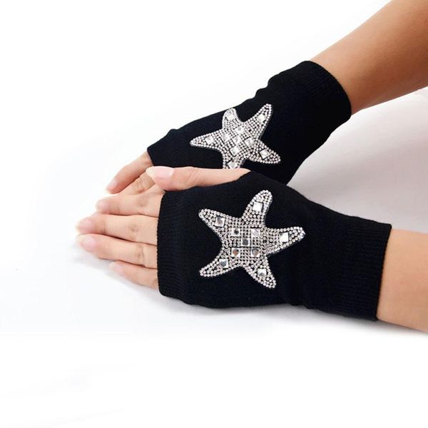 five fingers gloves rhinestone knitted black wool half finger computer mitts warm rose printed lady fingerless women touch screen, Blue;gray
five fingers gloves rhinestone knitted black wool half finger computer mitts warm rose printed lady fingerless women touch screen, Blue;gray