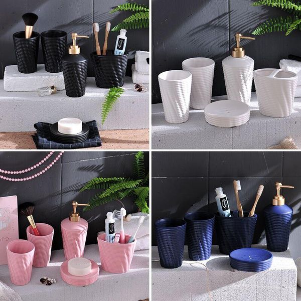 nordic bathroom five-piece bathroom ceramic wash set mouth cup tooth with new wedding items
nordic bathroom five-piece bathroom ceramic wash set mouth cup tooth with new wedding items