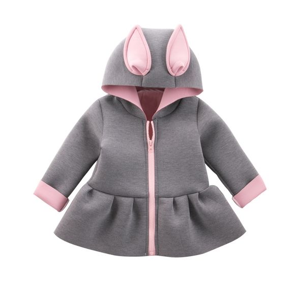 spring and autumn girl clothes cute bunny ear hooded zipper jacket size80cm, Black;white
spring and autumn girl clothes cute bunny ear hooded zipper jacket size80cm, Black;white