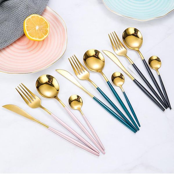 9pcs set, colorful stainless steel flatware set, dinner cutlery gold fork and spoon table fork spoon, cake spoon set1
9pcs set, colorful stainless steel flatware set, dinner cutlery gold fork and spoon table fork spoon, cake spoon set1