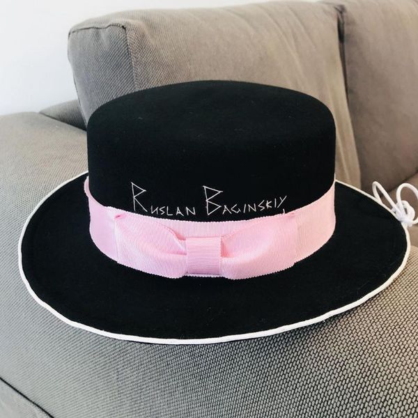 wide brim hats auturn winter women hat black white pure wool felt fedora fashion letter ribbon bowknot flat lady, Blue;gray
wide brim hats auturn winter women hat black white pure wool felt fedora fashion letter ribbon bowknot flat lady, Blue;gray