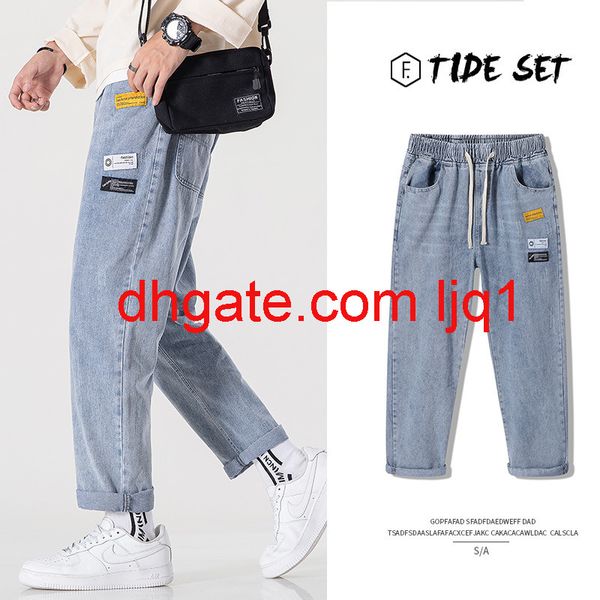 straight jeans men's korean fashion elastic wide leg pants loose fashion brand casual long pants men's, Blue
straight jeans men's korean fashion elastic wide leg pants loose fashion brand casual long pants men's, Blue