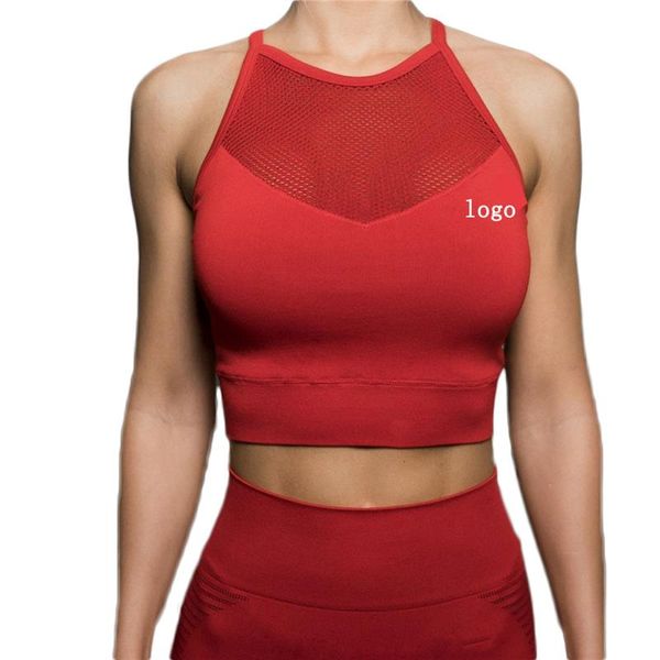 spring 2020 seamless double layer fitness sports bra wide binding sport cut out bra, White;red
spring 2020 seamless double layer fitness sports bra wide binding sport cut out bra, White;red