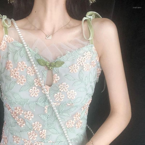 summer women's light green long dress french retro sleeveless high waist sweet women's dress x3141, Black;gray
summer women's light green long dress french retro sleeveless high waist sweet women's dress x3141, Black;gray