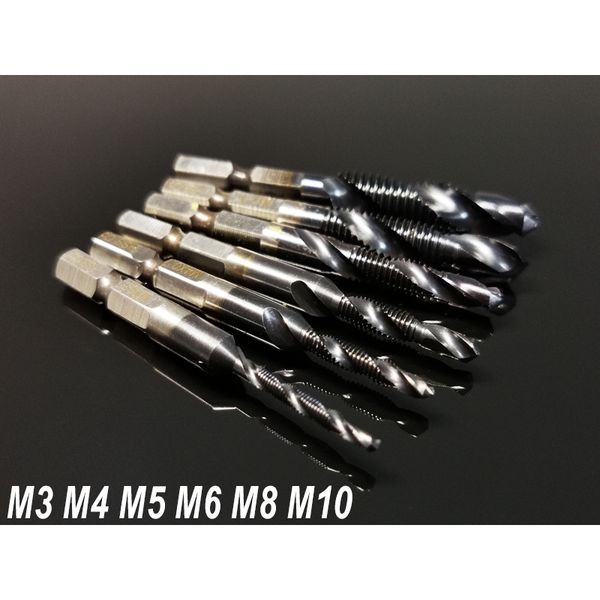 6sizes tiain spiral pointed complex taps hss co/m35 stainless steel tapping chamfering tool kit 1/4" hex shank metric m3-m10
6sizes tiain spiral pointed complex taps hss co/m35 stainless steel tapping chamfering tool kit 1/4" hex shank metric m3-m10