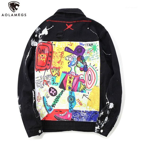 aolamegs denim jacket men printed hole cowboy men's jacket casual high street outwear men fashion hip hop outwear spring1, Black;brown
aolamegs denim jacket men printed hole cowboy men's jacket casual high street outwear men fashion hip hop outwear spring1, Black;brown