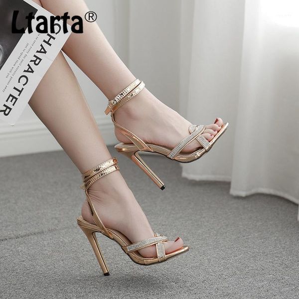ltarta 2020 summer crystal champagne gold women's shoes thin heeled high heel rome sandals women's zl1, Black
ltarta 2020 summer crystal champagne gold women's shoes thin heeled high heel rome sandals women's zl1, Black