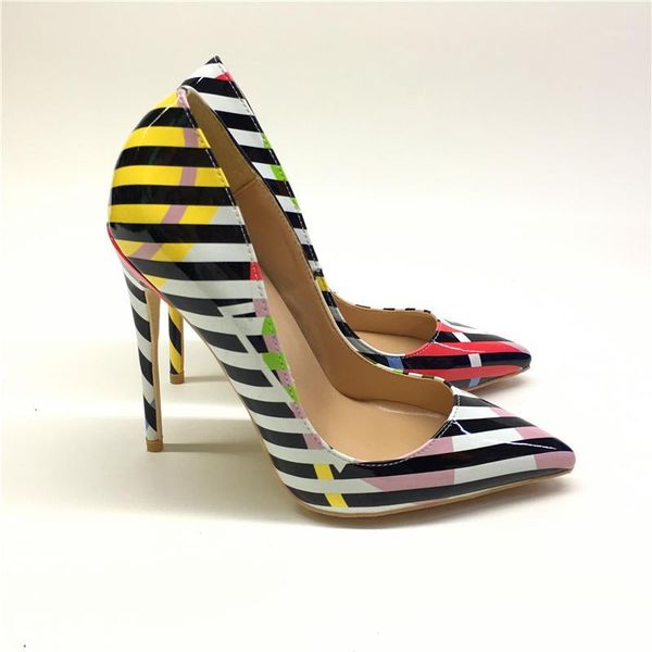 high heels women elegant heel rivetshoes quality thin heel point toe 12cm patent leather pumps meeting party shoes 20201, Black
high heels women elegant heel rivetshoes quality thin heel point toe 12cm patent leather pumps meeting party shoes 20201, Black